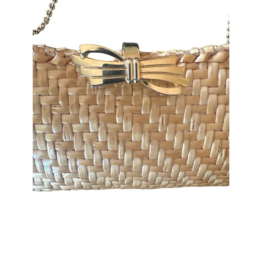 Rodo Vintage Straw Wicker Clutch Purse Made in Italy - Picture 2 of 6